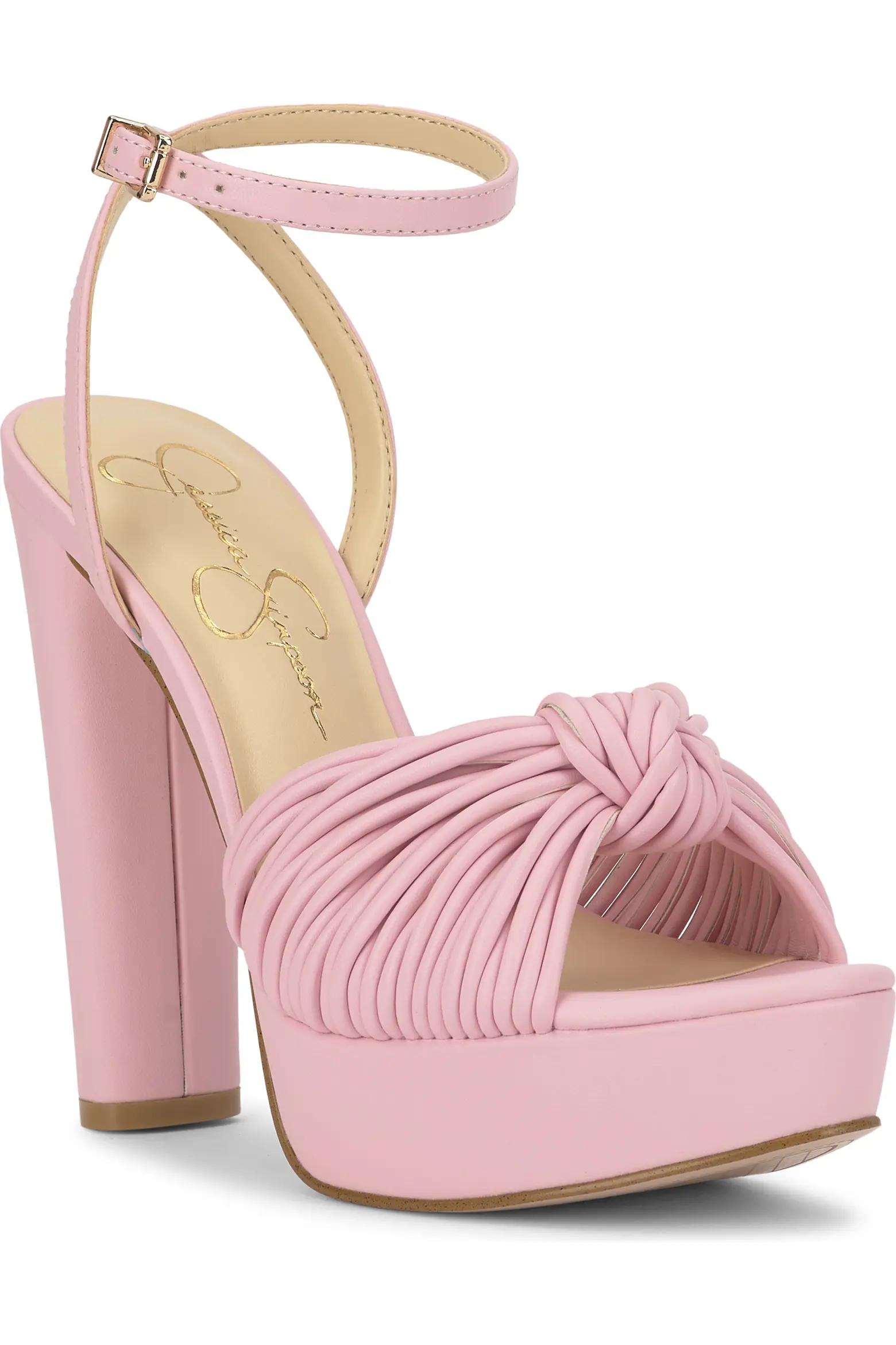 Pink Knot Platform Heels