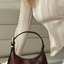 Brown Curved Shoulder Bag