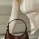 Brown Curved Shoulder Bag