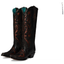 Black Embroidered Cowboy Boots