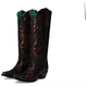 Black Embroidered Cowboy Boots