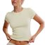 Pale Yellow Ribbed Baby Tee