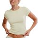Pale Yellow Ribbed Baby Tee