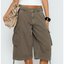 Taupe Cargo Bermuda Shorts