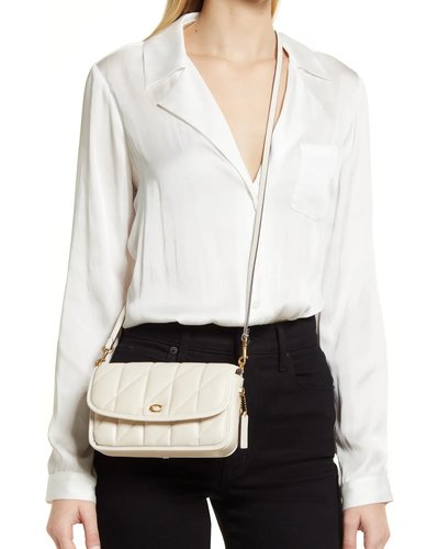 Ivory Quilted Crossbody Bag