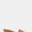 Tan Wooden-Heel Mules