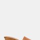 Tan Wooden-Heel Mules