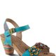 Turquoise Floral Leather Sandals