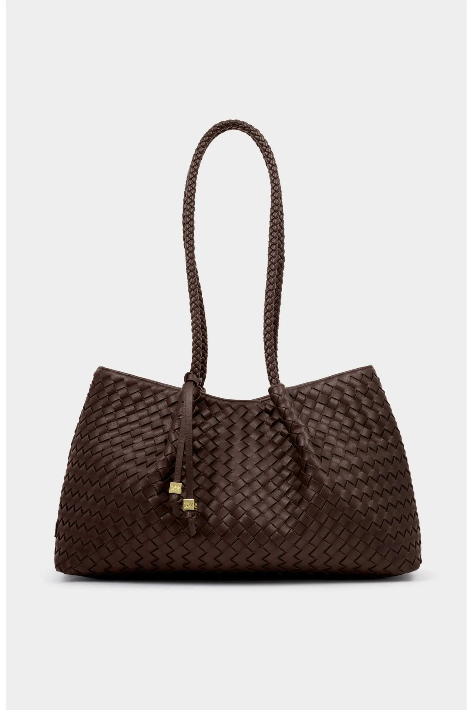 Dark Woven Shoulder Bag