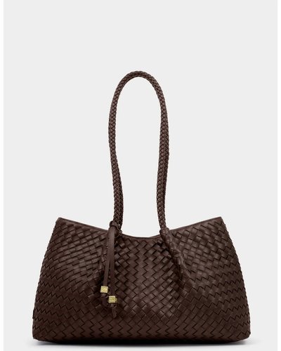 Dark Woven Shoulder Bag