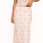 Ivory Pink Floral Maxi Skirt
