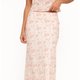 Ivory Pink Floral Maxi Skirt