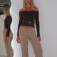 Beige Drawstring Trousers