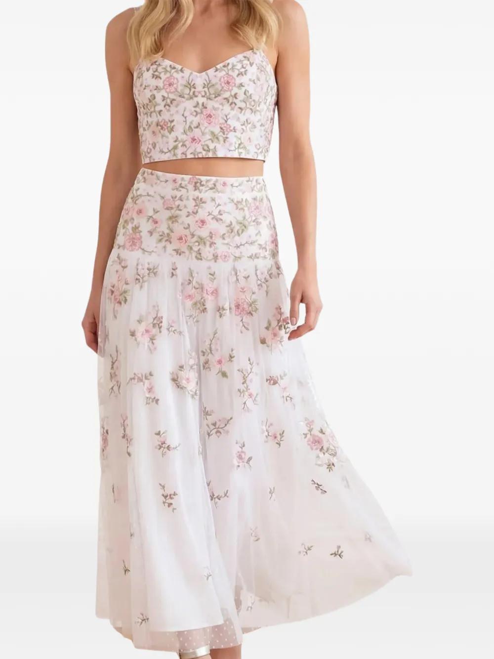 Pink Floral Maxi Skirt