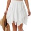White Ruffle Mini Skirt
