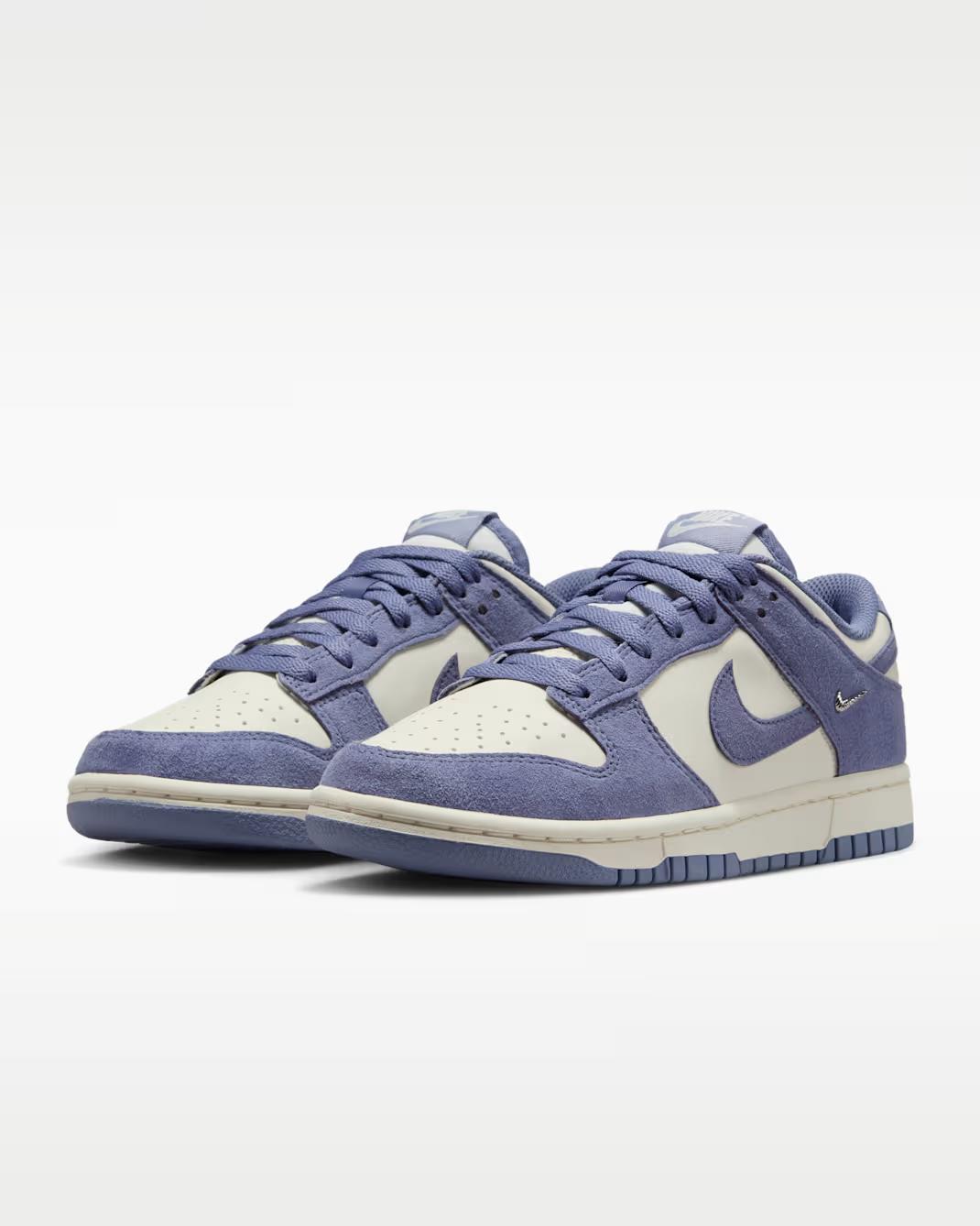 Blue and White Low-Top Sneakers