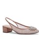 Pink Embellished Slingback Pumps