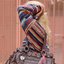 Brown Buckle Shoulder Bag with Scarf