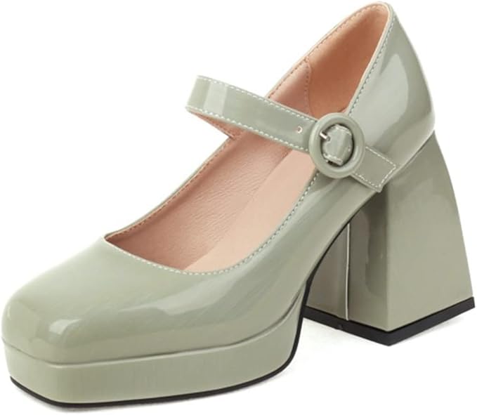 Green Mary Jane Heels