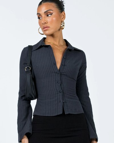 Charcoal Pinstripe Blazer