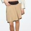 Khaki Pleated Mini Skirt
