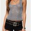 Silver Sequin Tank Top