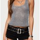 Silver Sequin Tank Top