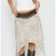 Asymmetric Printed Midi Skirt