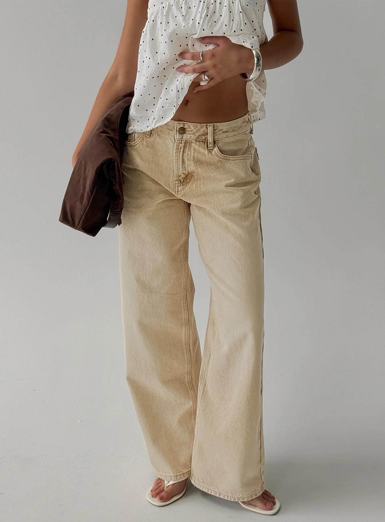 Ecru Straight Jeans