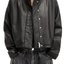 Black Leather Bomber Jacket