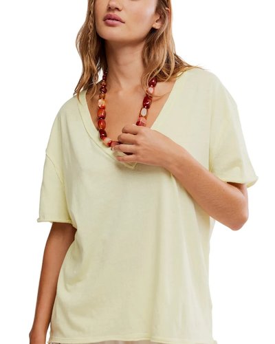 Pale Yellow V-Neck Tee