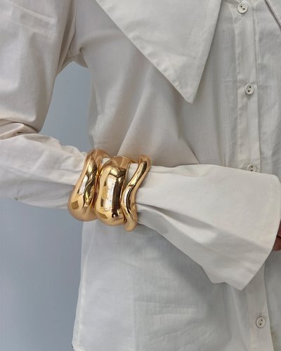 Gold Chunky Cuff Bangles