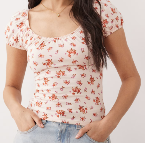 Cream Daisy Floral Bodysuit