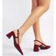 Burgundy Block-Heel Slingback Pumps