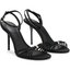 Black Strappy Stiletto Sandals