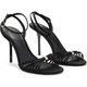 Black Strappy Stiletto Sandals