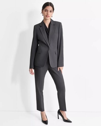 Grey Double-Breasted Blazer
