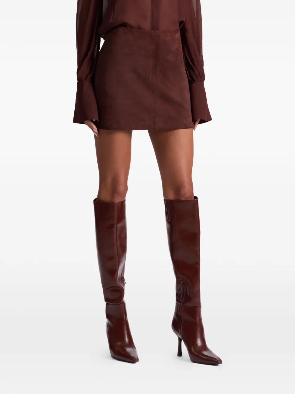Brown Heeled Knee-High Boots