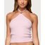 Pink Ribbed Halter Top
