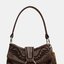 Brown Denim Shoulder Bag
