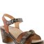 Tooled Leather Platform Sandals