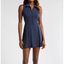 Navy Sleeveless Polo Dress