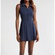 Navy Sleeveless Polo Dress