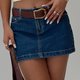 Dunkelblauer Jeans-Minirock