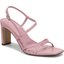 Pink Strappy Kitten Heel Sandals