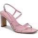 Pink Strappy Kitten Heel Sandals
