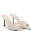 Cream Open-Toe Heeled Mules