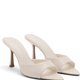 Cream Open-Toe Heeled Mules