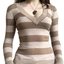Neutral Striped Knit Top