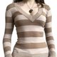 Neutral Striped Knit Top